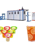 Automatic Disposable Cup Making Machine With PLC Controlled Thermoforming System For Various Plastic Sheets Producing Cups And Containers