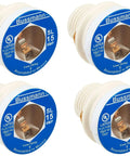 Indicating Time Delay Plug Fuse 15 Amp 125V AC SL Series Screw-In Rejection Type With 10kA Interrupt Rating Pack Of 4.