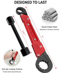 5 Piece Plumbing Tools Kit With Angle Stop Wrench And Adjustable Plumbers Wrench For Installing New Compression Angle Stops And Removing Compression Rings Includes Storage Bag Built For Easy DIY Home Plumbing