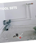 Emergency Water Stopper Kit For Plumbing Tools And Pipe Repair Quick Fix No Drain Needed Leakage Leak Proof Stopper Needle Water Kit Durable Copper And Stainless Steel Construction shown with pipes.