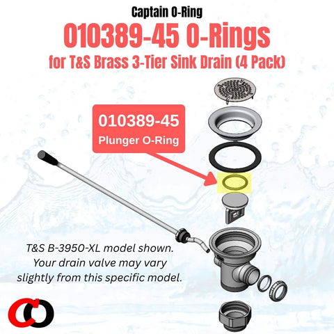 Replacement Plunger O Rings For Three Tier Sink Drains Easy Install Fits 3 Inch And Three Point Five Inch Twist Waste Valves