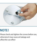 Hand tightening screw on Portable High Pressure Kinetic Toilet Plunger Air Blaster Pump for safety and efficiency.