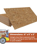 Compact Plywood And Drywall Dolly For Moving Panels And Drywall Carts By Plywheels Portable Panel Carrier Rolls Any Material That Fits In The Slots Great For Onsite Construction Jobs Lightweight Handy Tool For Quick Roll And Load, shown with product dimensions and packaging.