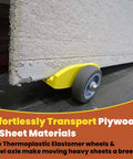 Compact Plywood And Drywall Dolly For Moving Panels And Drywall Carts By Plywheels Portable Panel Carrier Rolls Any Material