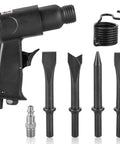Air Hammer Kit With 150mm Stroke Delivers 4500 BPM, Pneumatic Hammer With Four Chisels, Includes Taper Punch, Panel Cutter