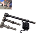 3Pcs Smoothing Pneumatic Air Hammer Pneumatic Chisel bit Set with spring, showing three alloy steel bits in different sizes