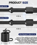 Shake N Break Pneumatic Bolt Breaker Set parts 37315 and 37316 with 3/8 in and 1/2 in adapters, air hammer spring shown.
