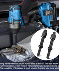 Shake N Break Pneumatic Bolt Breaker Set with Air Hammer Spring loosening bolts in engine close-up