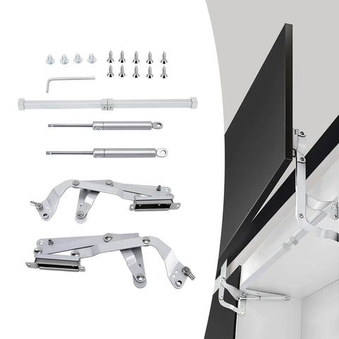 Cabinet Door Hinges, Folding Lift Up Top Vertical Swing Furniture Hinges, Stay Pneumatic Arm Kitchen Mechanism Hinges Durable Silent