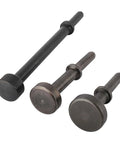 Air Hammer Bit Set Four Piece Including Three 0.401 Inch Shank Pneumatic Chisel Bits And One Spring For Metal Plate Forming Rivet Removal