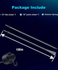 Beefy Pneumatic Cold Chisel Set 18 Inch Long With Flat And Point Chisels Air Hammer Spring Included For Concrete And Tile