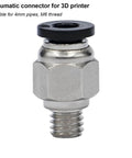 10 Pcs Pneumatic Straight Fittings And 2 Pcs Plastic Push To Connect Straight Union Tube Fittings For PTFE Tubing 4 Mm Outer Diameter And M6 Thread