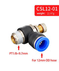 Pneumatic quick connect connector air speed regulating valve Accelerator valve,SL12-01 with brass fittings for 12mm OD hose.