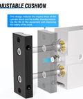 Illustration of a PNEUMATIC 20mm Bore 100mm Stroke Double-Rod Double-Acting Aluminum Pneumatic Air Cylinder TN20-100 showing adjustable cushion.