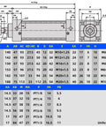 Technical diagram and specifications for pneumatic air cylinder model SC 63-250 PT 3/8; Bore: 2 1/2 inch, Stroke: 10 inch.