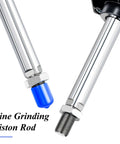 Close-up of the screwed piston rod of the PNEUMATIC Air Cylinder SC 63-250 PT 3/8; Bore: 2 1/2 inch, Stroke: 10 inch, dual action