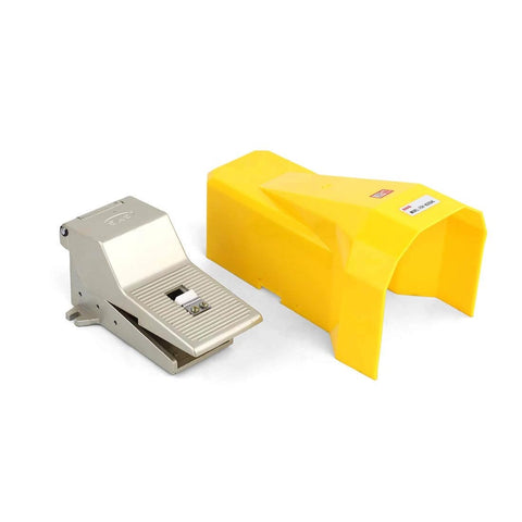1/4" NPT Latching Pneumatic Foot Operated Pedal Valve Switch 5 Way 2 Position with Protective Shield FOV-N320AC, shown unassembled