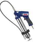Heavy Duty Pneumatic Grease Gun With 30 Inch High Pressure Hose And 6000 PSI Power, suitable for automotive, industrial, and farm use.