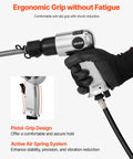 High-impact pneumatic hammer delivers 4500 BPM with a 1.57 in stroke, shown with ergonomic grip and pistol-grip design