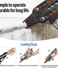 SC7E Pneumatic Hog Ring Gun With Extended Nose For Deep Access, used on mattress assembly