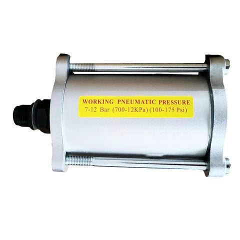 Square Compressed Air Motor for Pneumatic Hydraulic Pumps with pressure label, silver metallic finish.