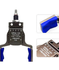 Magnetic Gripper Fixture For Pneumatic Systems And Automated Workflows, robot arm attachment, blue grip pads, close-up view