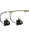 No Leak Mist Coolant Lubrication Spray System for lathe and milling machines, showing dual pneumatic mist cooling sprayer units with accessories.
