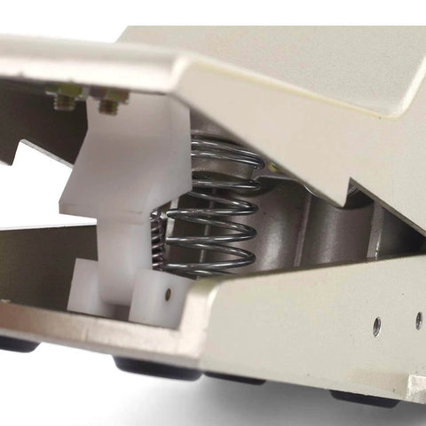 Close-up of 1/4" NPT Latching Pneumatic Foot Operated Pedal Valve Switch 5 Way 2 Position with Protective Shield FOV-N320AC