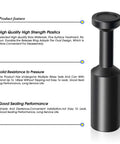 Quarter Inch Push To Connect Pneumatic Fitting Plug Made From PBT Resin Plastic Black No Fuss Quick Install 0 To 145 Psi