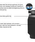 30 Pack Pneumatic Cap Style Plug Fittings Set With Push To Connect Air Line Plugs for tubing, showing material details.