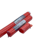 Three 12 Meter Pneumatic PU 6x4mm Telescopic Spiral Hoses for air compressors, flexible orange spring tubes for air, water, and oil use.