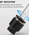 Close-up of 30 Pack Pneumatic Cap Style Plug Fittings Set With Push To Connect Air Line Plugs for tubing with 360-degree rotation feature