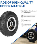 6x2 Inch Pneumatic Tire Wheel with Alloy Hub M10 Inflatable Air Wheel for Scooter Trolley Cart and Utility Equipment