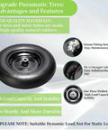 ✝️ (2 pack) 4.80/4.00-8 tire and wheel, 16" pneumatic wheelbarrow tires with 3" centered hub and 3/4" bearings advantages and features