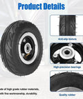 6x2 Inch Pneumatic Tire Wheel with Alloy Hub M10 Inflatable Air Wheel for Scooter Trolley Cart with anti-slip texture and quality rubber.