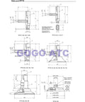 Technical diagram of PFTK 80 Pneumatic Vacuum Suction Cup NBR Nitrile Rubber 15 To 95 Mm for industrial robot gripping heavy duty
