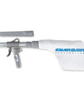 Portable Powerful Pistol Grip Pneumatic Vacuum Gun For Shop Cleanup with crevice tool, 1-1/4 inch outlet, and 1/4 inch inlet