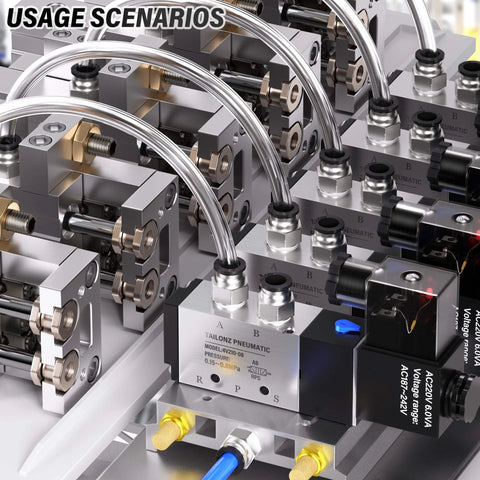 PNEUMATIC Male Straight 1/4 Inch Tube OD x 1/4 Inch NPT Thread Push to Connect Fitting PC-1/4-N2 installed in pneumatic system