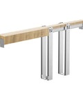 Pocket Door Frame Kit For 24-36 Inch Wide Doors, 80 Inch High, shown in galvanized steel with two-way soft close mechanism.