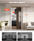 Pocket Door Frame Kit For 24-36 Inch Wide Doors, 80 Inch High, installed in living room to save space, showing push-in-wall design