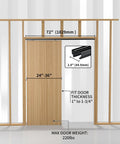 Pocket Door Hardware And Track Set 72 Inch Sliding Door Aluminum Alloy Box Rail For Single Wooden Door Black High Strength Construction