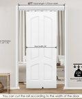 Pocket Door Hardware And Track Kit With 72 Inch Aluminum Box Rail For 24 To 36 Inch Wide Single Door Commercial Grade Rust Resistant Construction Smooth Operation With Nylon Rollers Easy To Install Heavy Duty Sliding System installed on white door frame.