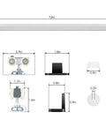 Pocket Door Hardware And Track Kit With 72 Inch Aluminum Box Rail For 24 To 36 Inch Wide Single Door Commercial Grade