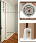 Complete Pocket Door Hardware Kit With 48 Inch Aluminum Track And Two One Inch Nylon Ball Bearing Hangers, Door Guides And Bumper Stop