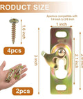 Product dimensions of Heavy Duty Pocket Door Hardware Kit 2 Pack With Sliding Rollers And Hanger Plates, screws shown