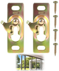 Heavy Duty Pocket Door Hardware Kit 2 Pack With Sliding Rollers and Hanger Plates Surface Mounted Includes Mounting Screws