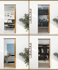 Pocket Door Hardware And Track Set 72 Inch Sliding Door installed in various household settings