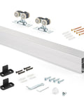 Pocket Door Hardware And Track Kit With 72 Inch Aluminum Box Rail For 24 To 36 Inch Wide Single Door Commercial Grade Rust Resistant Construction