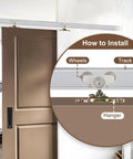 Complete Pocket Door Hardware Kit With 48 Inch Aluminum Track And Two One Inch Nylon Ball Bearing Hangers, Door Guides And Bumper Stop, Fits Part Numbers 1125 And Upgrades 1500, One And One Quarter Inch Center To Center, Suitable For Minimum 1 Inch Thick installed view.