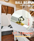Two Pack Pocket Door Frame Roller Set For Sliding Doors Top Hanger Rollers For Johnson Hardware Kit 1125 And 1500, installed view